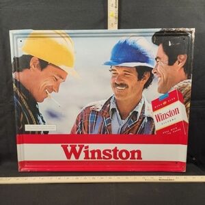 1981 Winston Cigarette Sign Store Retail Advertising New OG Pads On Back
